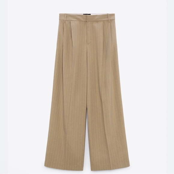 Zara striped wide leg pants bloggers fave NWT - Picture 1 of 6